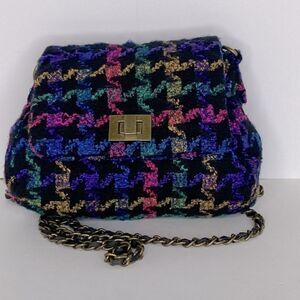 Black/Multi-colored tweeted crossbody from FOREVER21